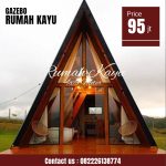 Rumah Segitiga Minimalis Modern Kayu Jati