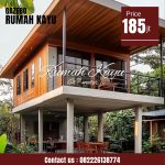 Rumah Kayu Panggung Kayu Jati Minimalis Modern