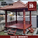 Gazebo Kayu Jati Minimalis Langsung Pengrajin