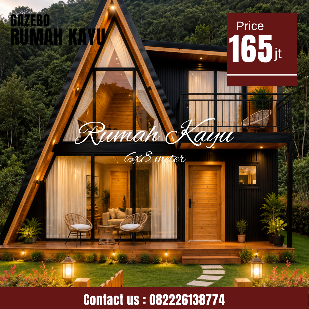 Abu Abu Inspirasi Desain Moderen Furniture Instagram Post (59) Jual Rumah Kayu A-Frame Segitiga Rooftop Modern Custom - Image 1