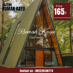 Rumah Segitiga Kayu Jati Minimalis