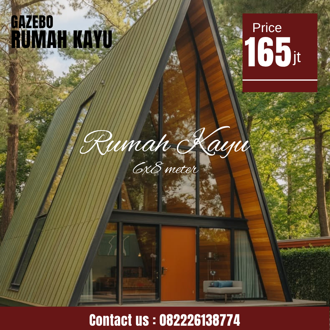 Abu Abu Inspirasi Desain Moderen Furniture Instagram Post (64) Rumah Segitiga Kayu Jati Minimalis - Image 1