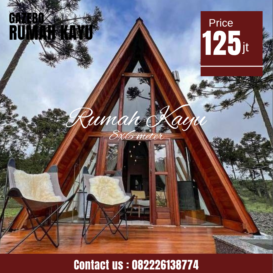 Abu Abu Inspirasi Desain Moderen Furniture Instagram Post (71) Rumah Kayu Segitiga A-Frame Premium untuk Villa & Resort - Image 1
