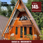 Rumah Segitiga Kayu Jati Minimalis untuk Villa & Glamping