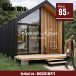 Jual Rumah Kayu Cabin Modern Estetik Harga Terjangkau