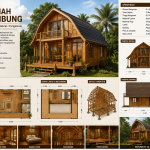 Rumah Lumbung Kayu Jati Minimalis