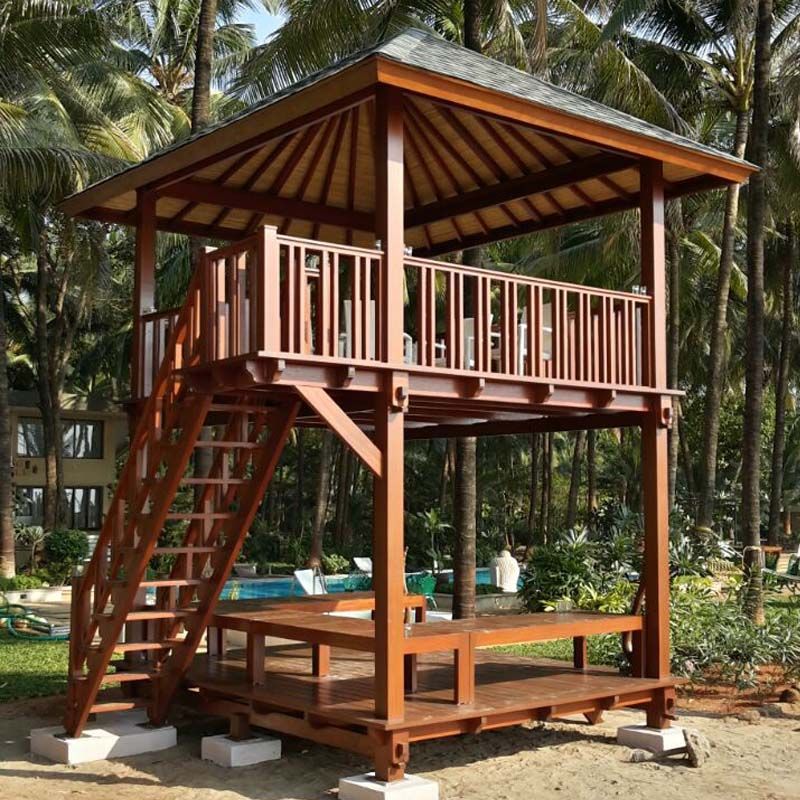 gazebo kayu 2 lantai Jual Gazebo Kayu Jati Minimalis 2 Lantai - Image 1