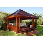 Gazebo Kayu Minimalis Premium untuk Rumah & Villa