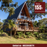 Jual Rumah Segitiga Kayu Jati – Model Aesthetic Kekinian