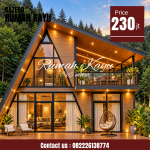 RUMAH SEGITIGA A-FRAME KAYU JATI