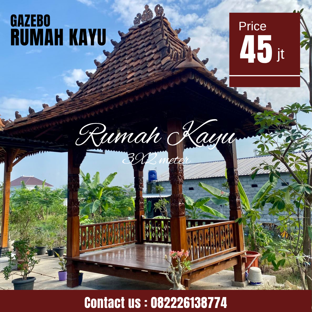 Abu Abu Inspirasi Desain Moderen Furniture Instagram Post (86) Gazebo Kayu Jati Ukir Jepara Model Klasik Elegan - Image 1