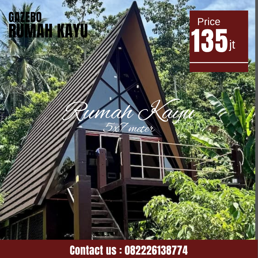Abu Abu Inspirasi Desain Moderen Furniture Instagram Post (92) Rumah Segitiga Cabin Kayu A-Frame Minimalis Kaca Panoramic - Image 1