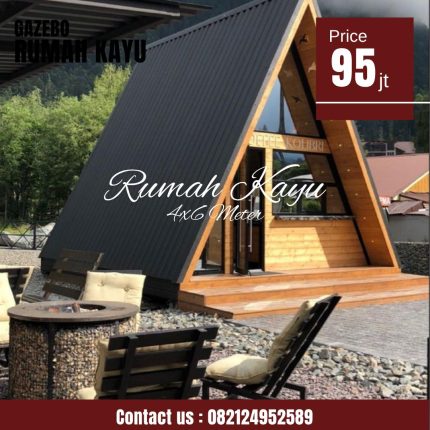 Harga Rumah Segitiga Minimalis Modern Kayu Jati