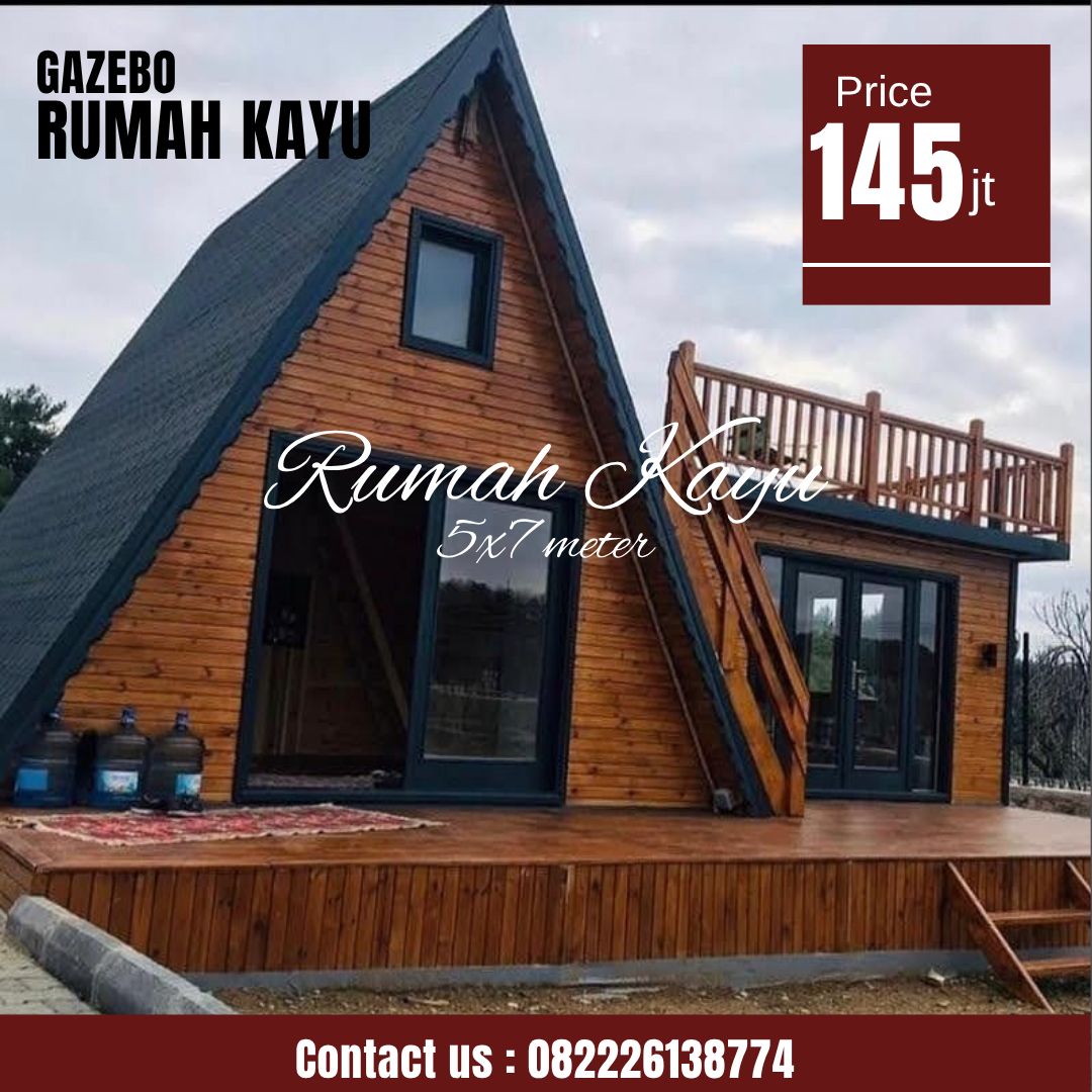 Rumah Segitiga Kayu Jati Minimalis Rooftop Rumah Segitiga Kayu Jati Minimalis Rooftop